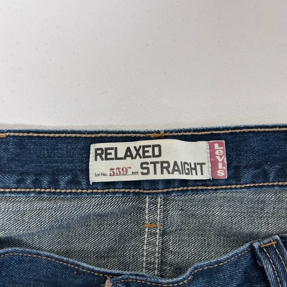Levi's 559 Relaxed Straight Jeans Mens 38x30 Blue Medium Wash Denim